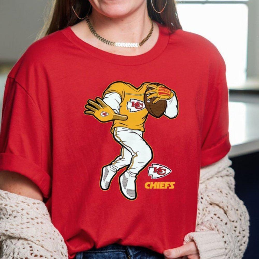 Kansas City Chiefs Red Stiff Arm 90s Retro Football T-Shirt